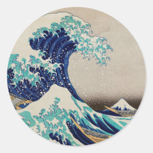Adesivo A onda do Excelente na vintagem de Kanagawa