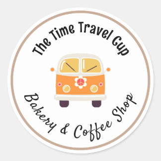 Adesivo A Padaria e Negócio de Café The Time Traveler Cup