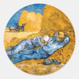 Adesivo A paisagem Siesta (1890), Vincent Van Gogh