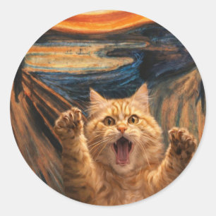 Adesivo A Paródia do Grito do Gato em Arte                