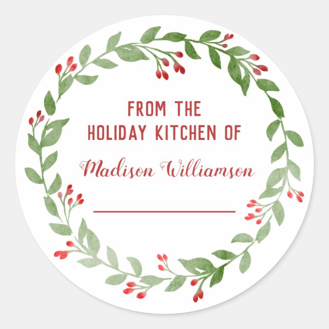 Adesivo A partir da cozinha de Natal | Emperramento domést (Frente)