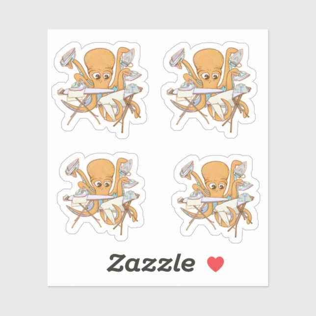 Adesivo A passar o polvo, sobrecarregada por tarefas. (Folha)