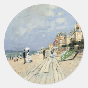 Adesivo A Passarela de Trouville por Claude Monet