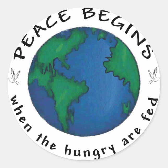 Adesivo A paz começa (Frente)