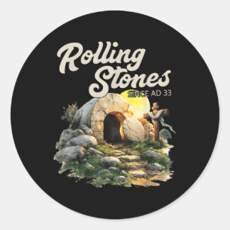 Adesivo A Pedra Foi Afastada, Ele Está Vivo Cristo Retro.