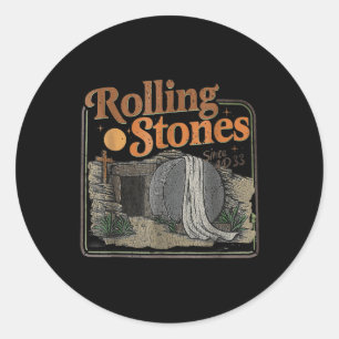 Adesivo A Pedra Foi Afastada, Ele Está Vivo Cristo Retro.