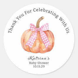 Adesivo A Pequena Abóbora está no caminho do Chá de fralda