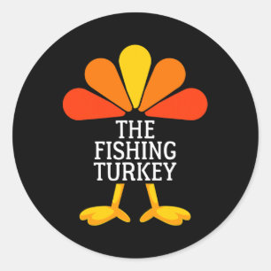 Adesivo A Pesca Da Turquia Engraçada Fama De Ação De Graça