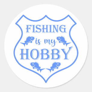 Adesivo A pesca é a minha citação do escudo hobby na crist