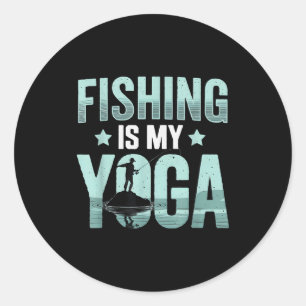 Adesivo A pesca vintage é o meu yoga Relaxamento Homens Pe