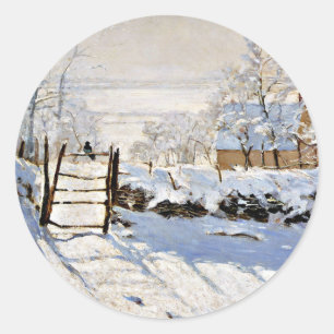 Adesivo A pintura de Claude Monet, A Magpie,