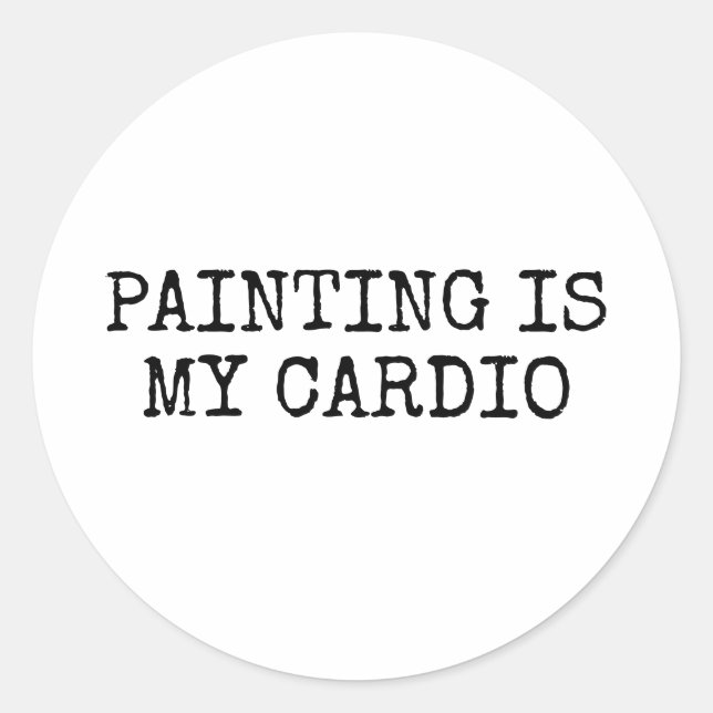 Adesivo A Pintura É Engraçada No Meu Cardio (Frente)