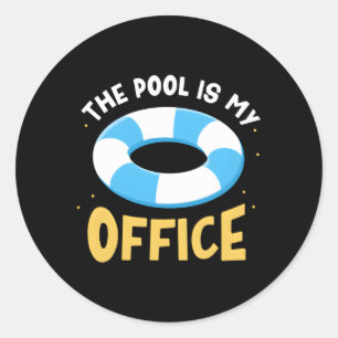 Adesivo A Piscina É O Meu Atendedor Do Escritório, Swimmin