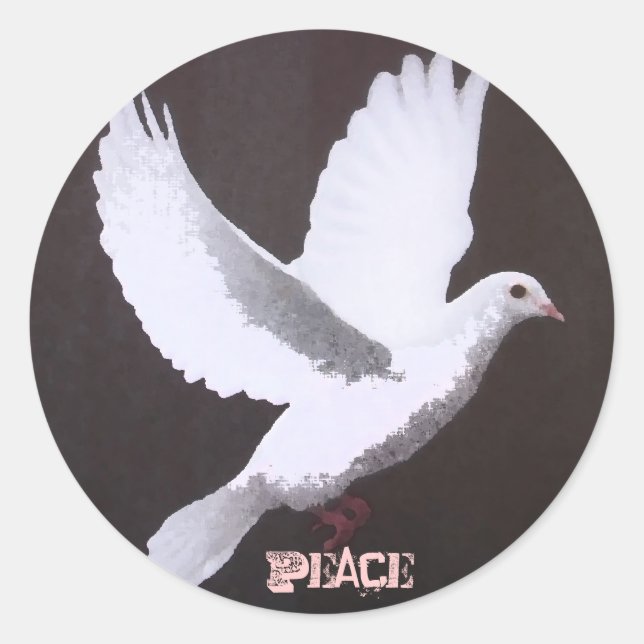 Adesivo A pomba branca da paz (Frente)