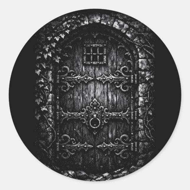 Adesivo A Porta do Feiticeiro — por BurnsInHell (Frente)