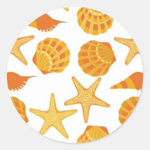 Adesivo A praia alaranjada Shell modela