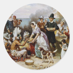 Adesivo A primeira acção de graças