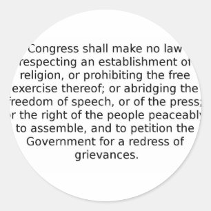 Adesivo A Primeira Emenda