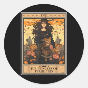 Adesivo A Princesa De Feral Cats Tarot Card