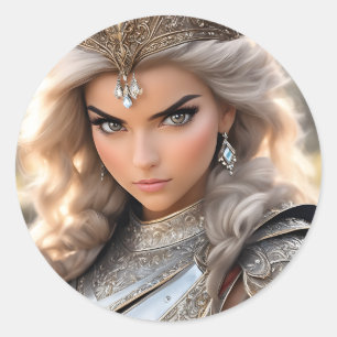 Adesivo A princesa na armadura é uma bela visão. Ela..