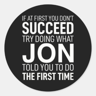 Adesivo A princípio, não conseguimos o Aniversário Homens,