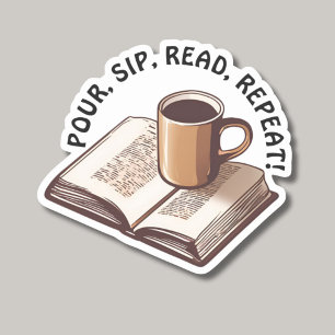 Adesivo À prova d'água do tórax do Livro e do Café