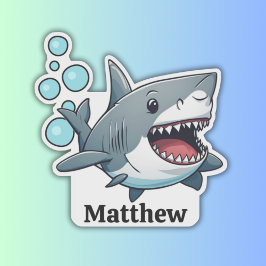 Adesivo À prova de água de tubarão de natação personalizad