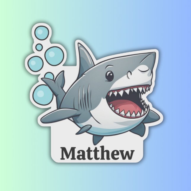 Adesivo À prova de água de tubarão de natação personalizad (Criador carregado)