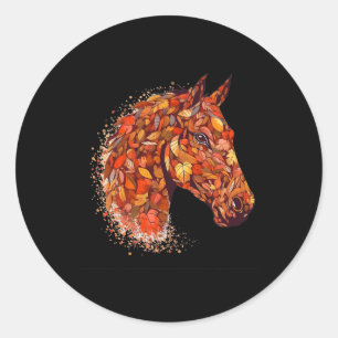 Adesivo A queda da face do cavalo deixa o dia de Ação de G