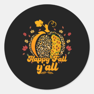 Adesivo A queda de Yall Lepard Imprime Pumpkin Sunflower H