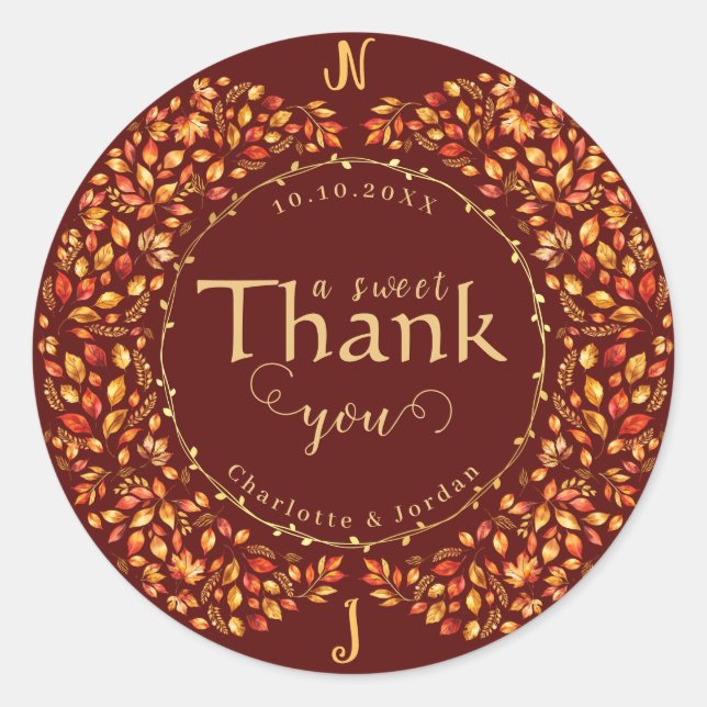 Adesivo A Queda Elegante Deixa O Casamento Russo Terracott (Frente)