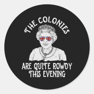 Adesivo A Rainha Engraçada Elizabeth 4 De Julho Colonias E