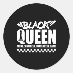 Adesivo A Rainha Negra Mais Poderosa Xadrez Afro-Americano