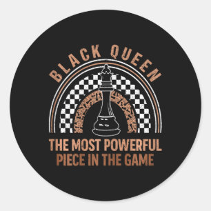 Adesivo A Rainha Negra Mais Poderosa Xadrez Afro-Americano