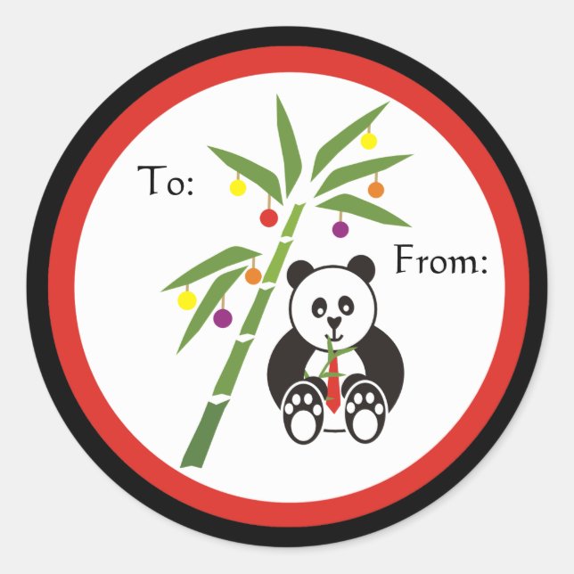 Adesivo A refeição de Natal do Panda! (Frente)