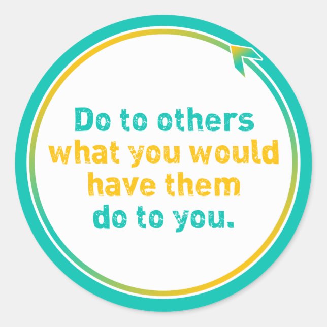 ADESIVO "A REGRA DO OURO" (Frente)