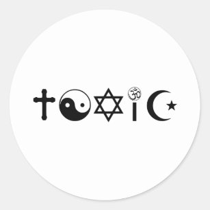 Adesivo A religião é Freethinker tóxico