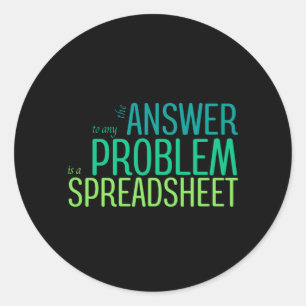 Adesivo A resposta a qualquer problema é um Spreadsheet Cl