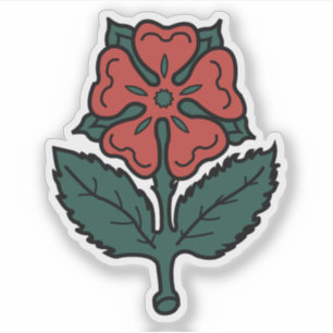 Adesivo A Rosa Vermelha de Lancaster, bandeira de Montreal