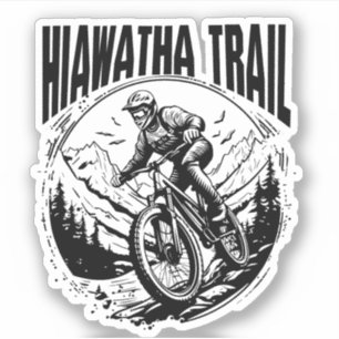 Adesivo A Rota do Hiawatha - Bicicleta de montanha cênica