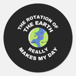 Adesivo A Rotação Da Terra Torna Realmente O Meu Dia Fundi