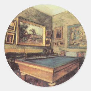 Adesivo A Sala de Bilhar em Menil Hubert por Edgar Degas