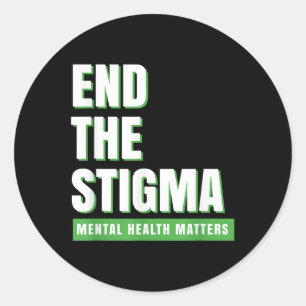Adesivo A Saúde Mental Encerra A Consciência Estigmática _