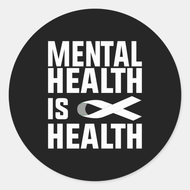 Adesivo A saúde mental importa A Saúde Mental É Saúde (Frente)