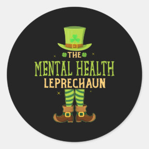 Adesivo A Saúde Mental Leprechaun Divertida Cozindo Ruas P