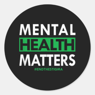 Adesivo A Saúde Mental Termina A Consciência Do Estigma