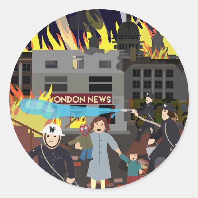 Adesivo A Segunda Guerra Mundial Blitz 1940 (História Simp (Frente)