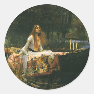 Adesivo A senhora de Shalott no barco pelo Waterhouse de