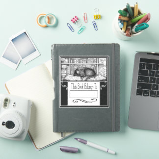 Adesivo A Senhora do INK Lenore, a Biblioteca do Gato