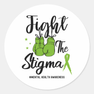 Adesivo A Sensibilização Para A Saúde Mental Do Estigma Po
